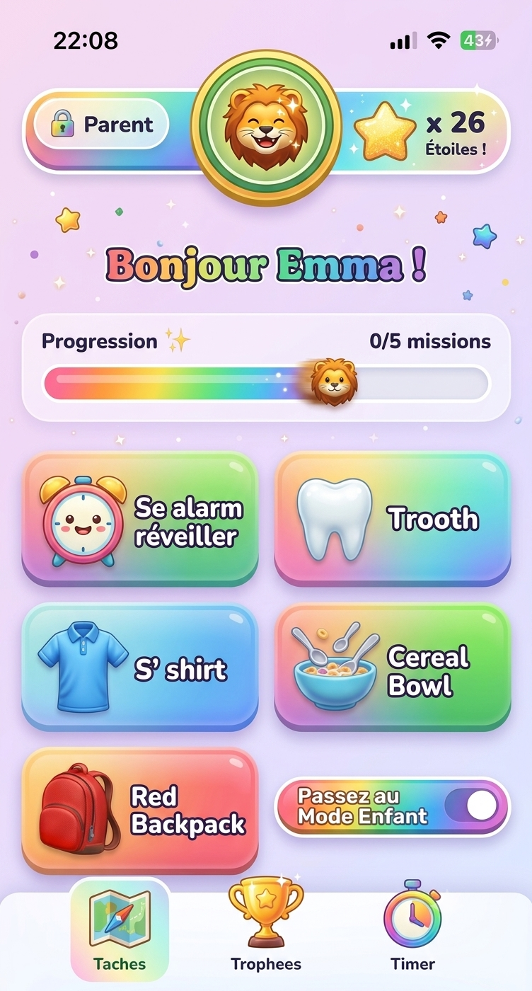 Des missions colorées, faciles à valider